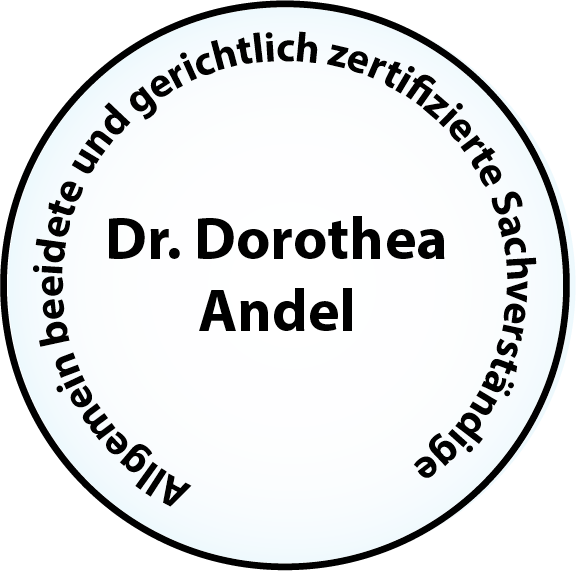 Dr.  Dorothea Andel gerichtlicher Sachverständiger