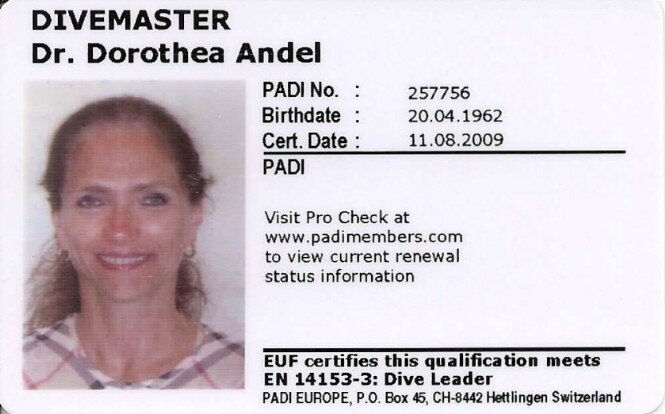Dr. Dorothea Andel Divemaster